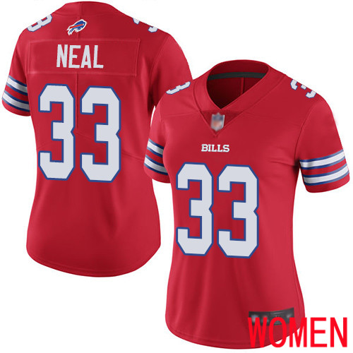 Women Buffalo Bills #33 Siran Neal Limited Red Rush Vapor Untouchable NFL Jersey->women nfl jersey->Women Jersey